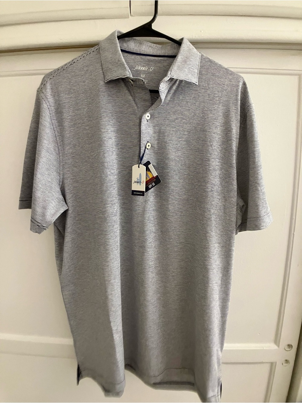Johnnie-O Performance Jersey Polo - Lyndonn Stripe (Heather Twilight)